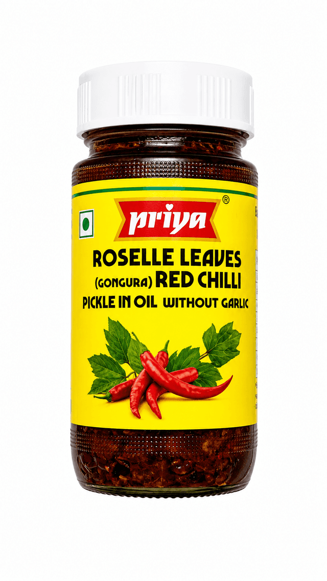 Gongura + Red Chilli Pickle in Oil Without Garlic