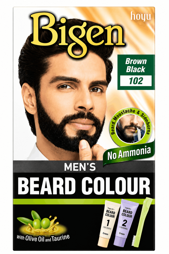 Bigen Mens Beard Colour - Brown Black