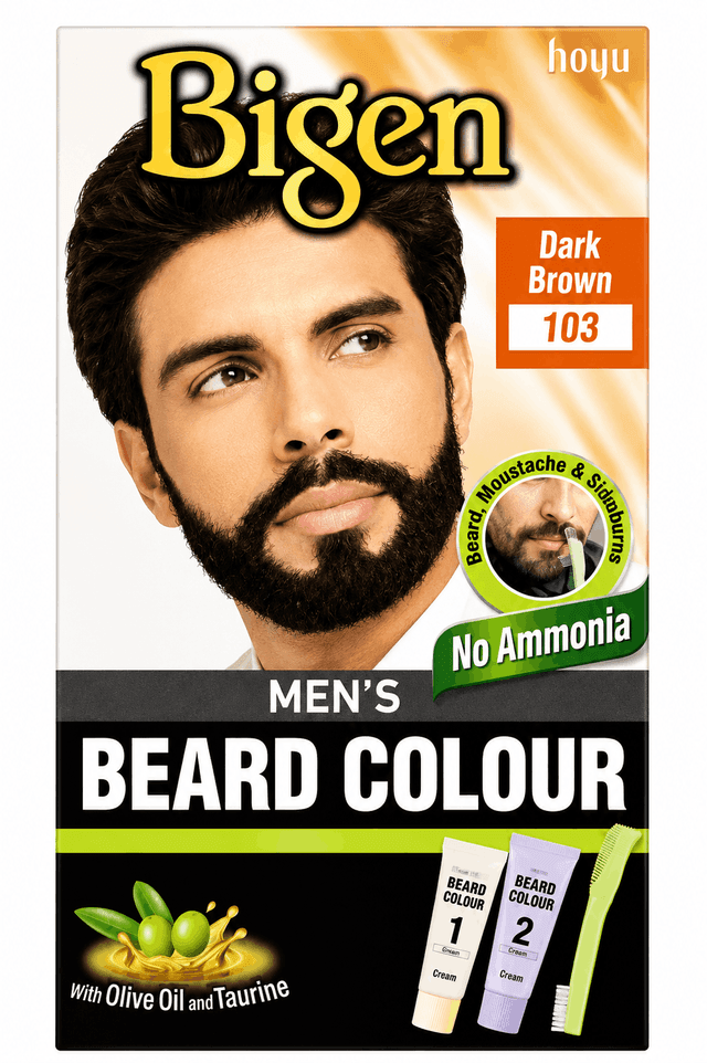Bigen Mens Beard Colour - Dark Brown