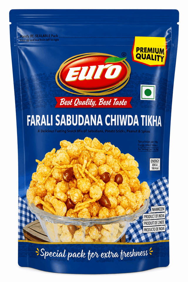 Euro Farali Sabudana Chiwda Tikha